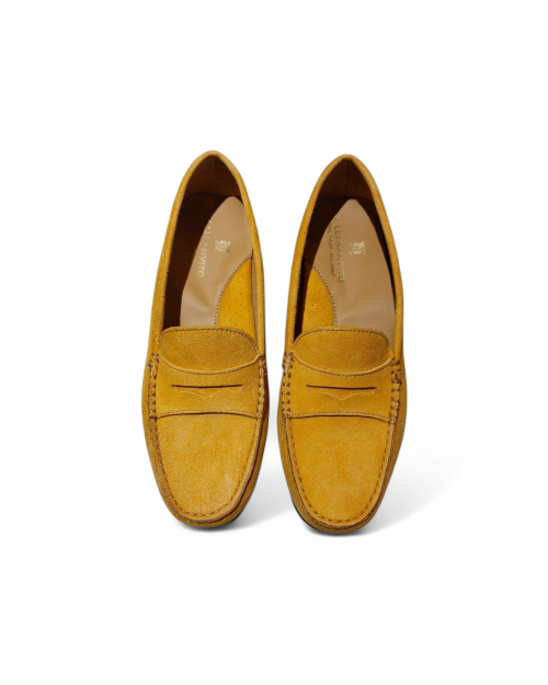 Amber suede loafers