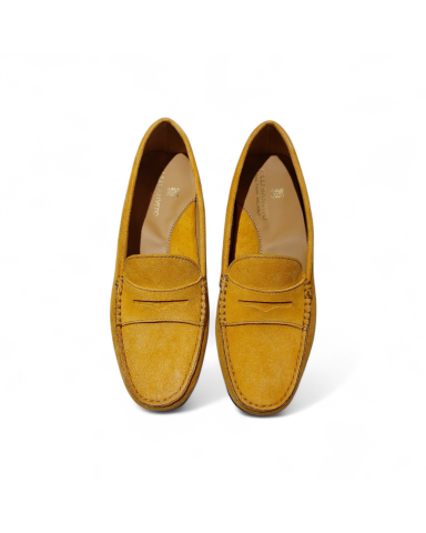 Amber suede loafers