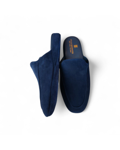 Pantofole camoscio BLU