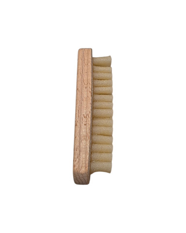 Natural suede brush with wooden handle