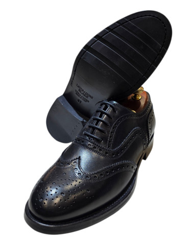 Brushed calfskin Oxfords with leather sole and non-slip rubber